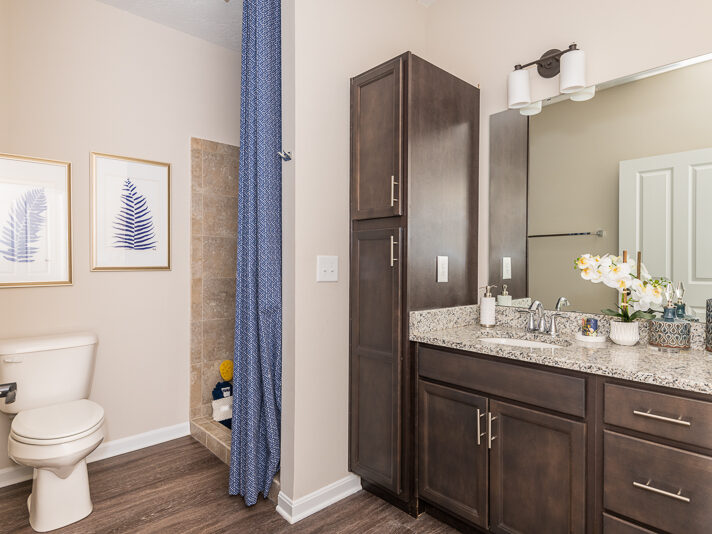 55+ Active Adult Villa Master Bathroom with walk-in shower